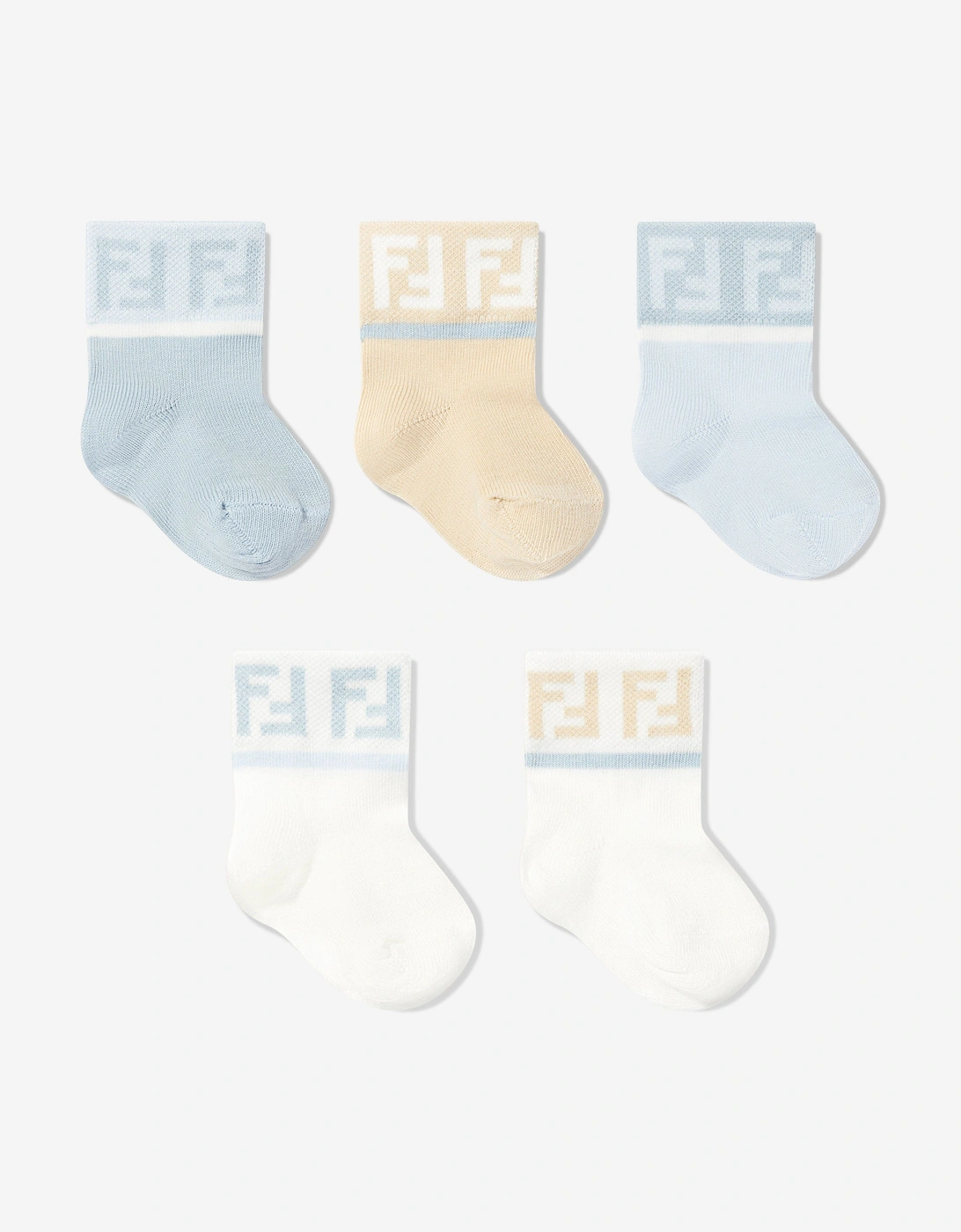 Baby Boys Logo Socks Set (5 Pairs) in Multicolour, 7 of 6