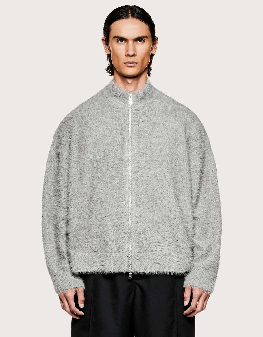 Faux Alpaca Knit Track Jacket, 4 of 3