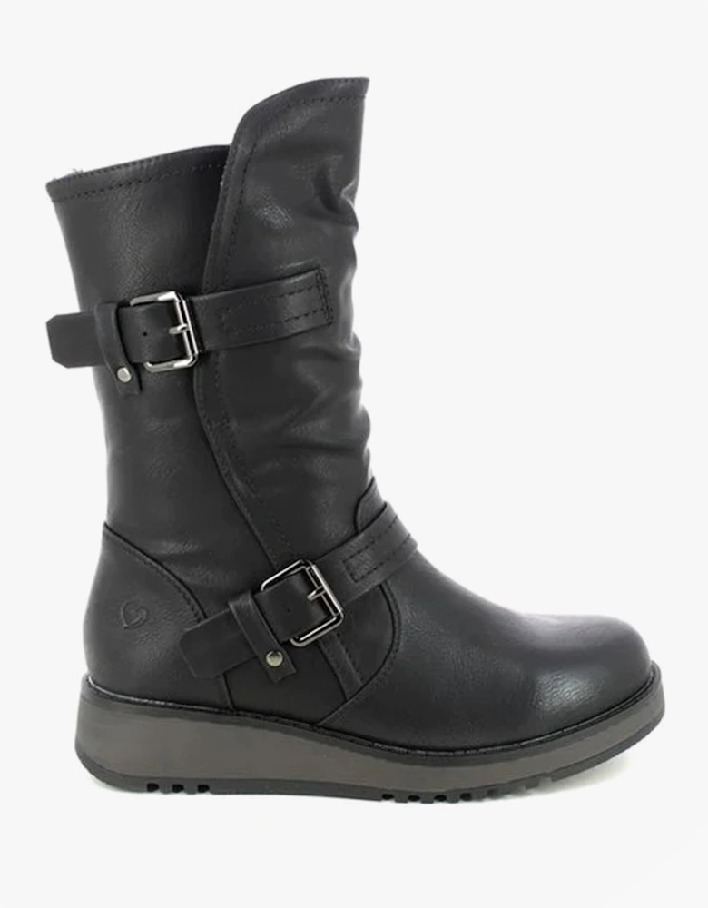 HANNAH4 Womens Mid Calf Boots Black
