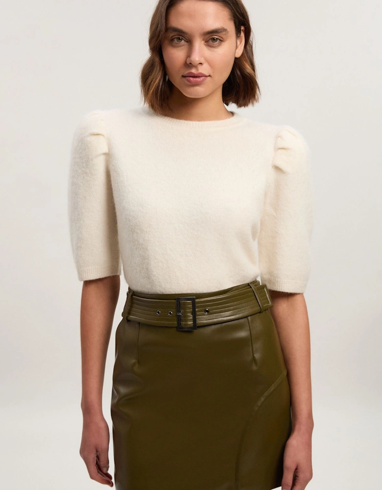 Faux Leather Mini Skirt