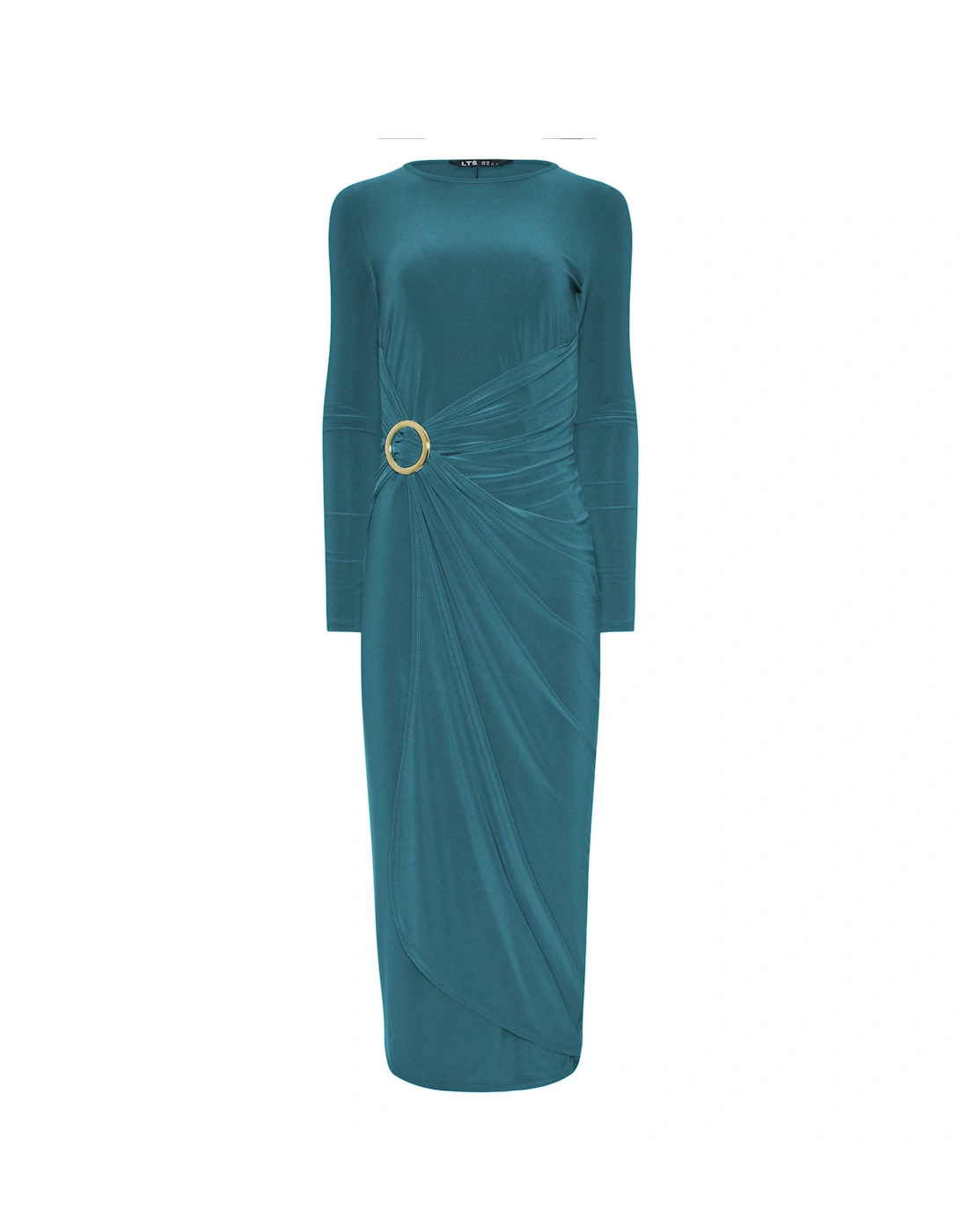 Tall Drape Long Sleeve Buckle Dress, 2 of 1