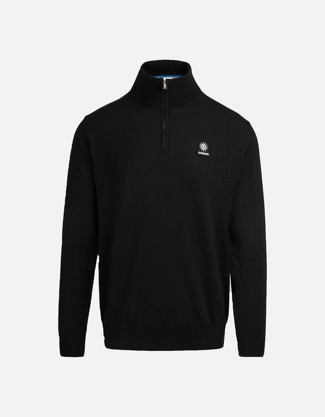 Quarter Zip Merino Knitwear Black, 5 of 4