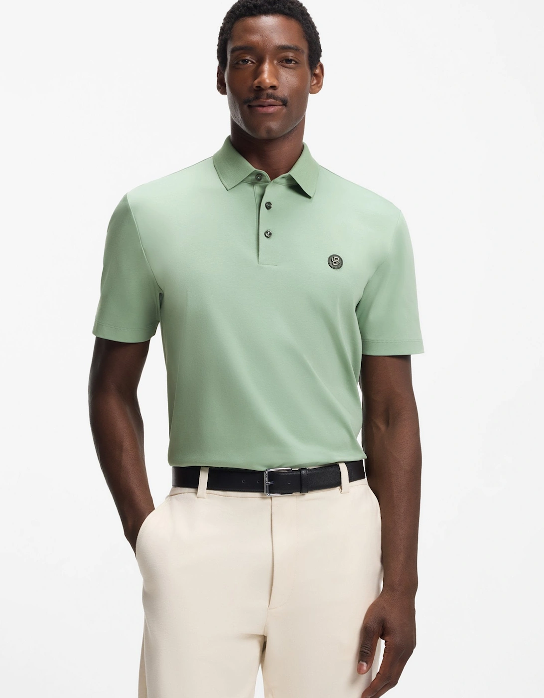 BOSS Black C-Parris 01 Polo Shirt A2-25 373 Open Green