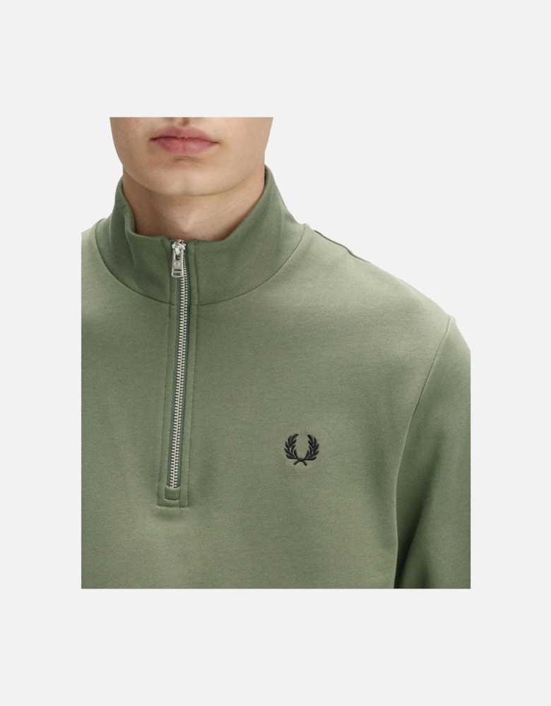 Half Zip Sweatshirt Laurel Wreath Green/Black