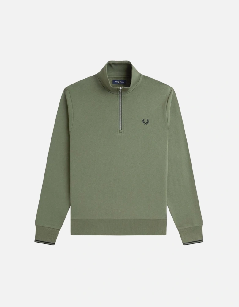 Half Zip Sweatshirt Laurel Wreath Green/Black