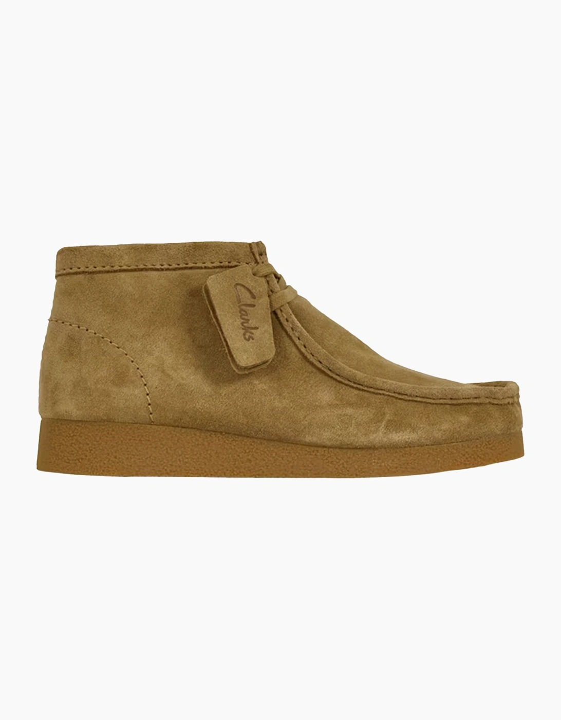 Men's Clarks Originals Wallabee Evo Suede Boots Dark Sand - Brown - Size: 9
