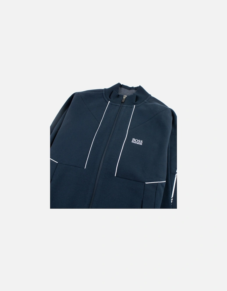 Regular-fit Sweatshirt With Embroidered Logo Dark Blue