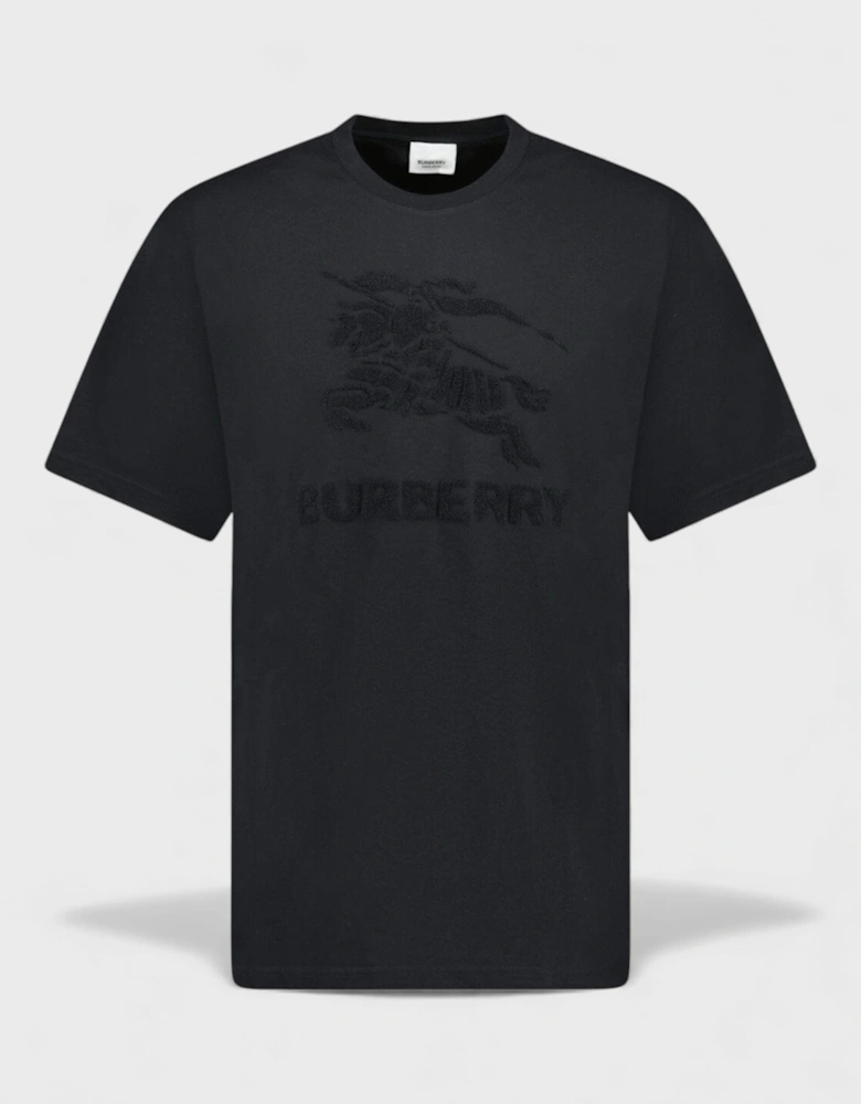 Raynerton Cotton Logo Embroidered T-Shirt Black
