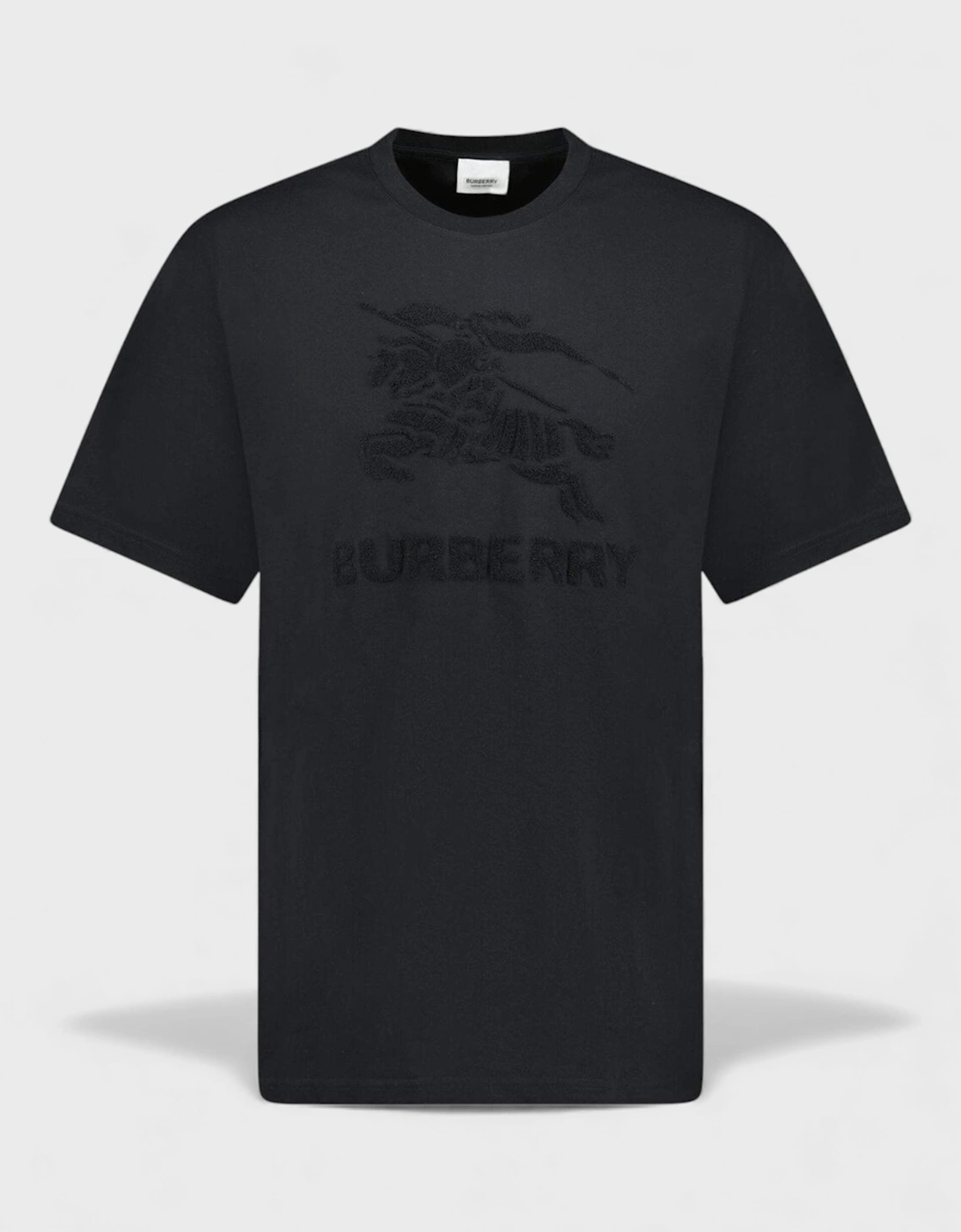 Raynerton Cotton Logo Embroidered T-Shirt Black, 5 of 4