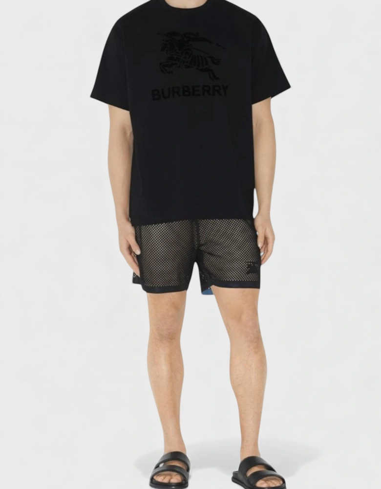 Raynerton Cotton Logo Embroidered T-Shirt Black