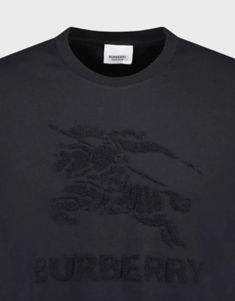 Raynerton Cotton Logo Embroidered T-Shirt Black