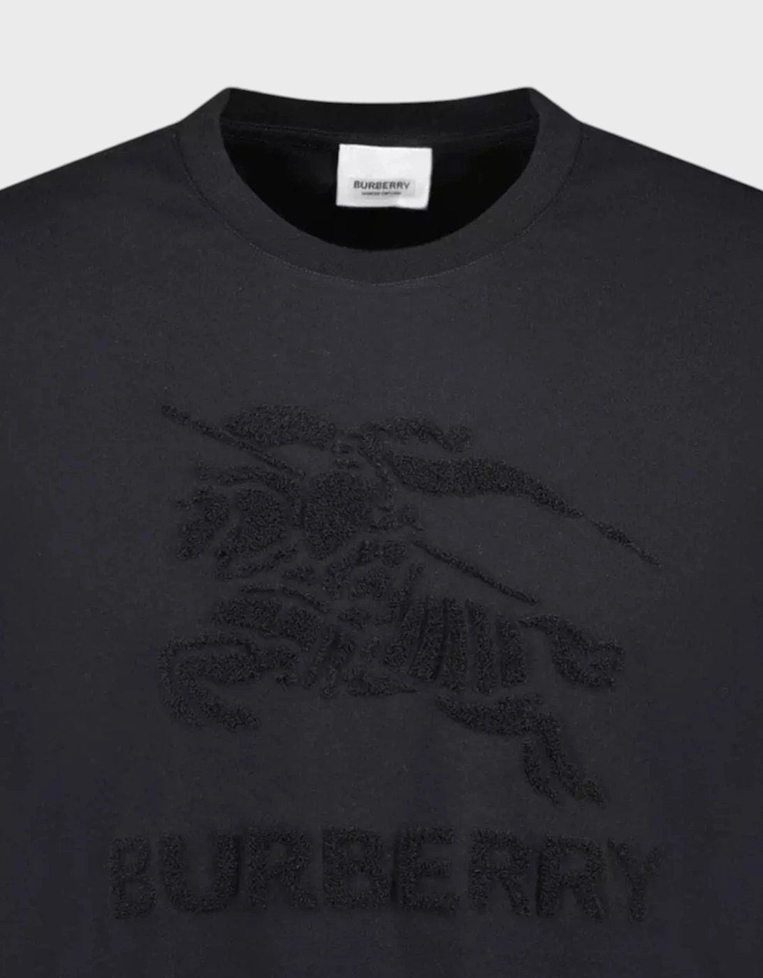 Raynerton Cotton Logo Embroidered T-Shirt Black