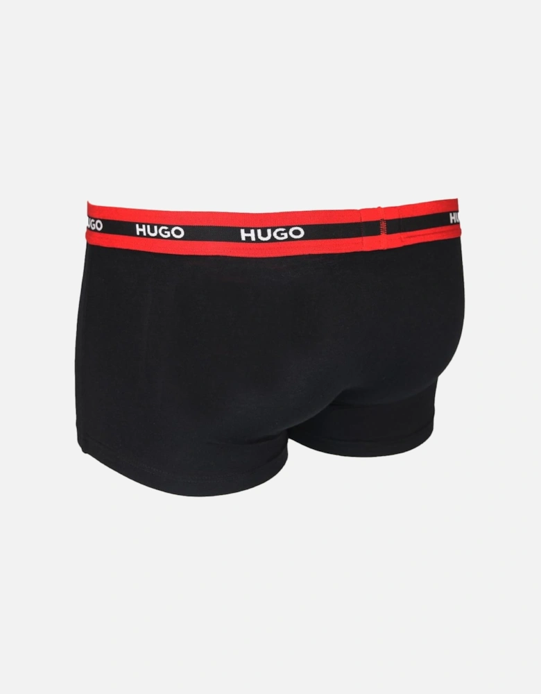 HUGO 3-Pack Planet Boxer Trunks, Black
