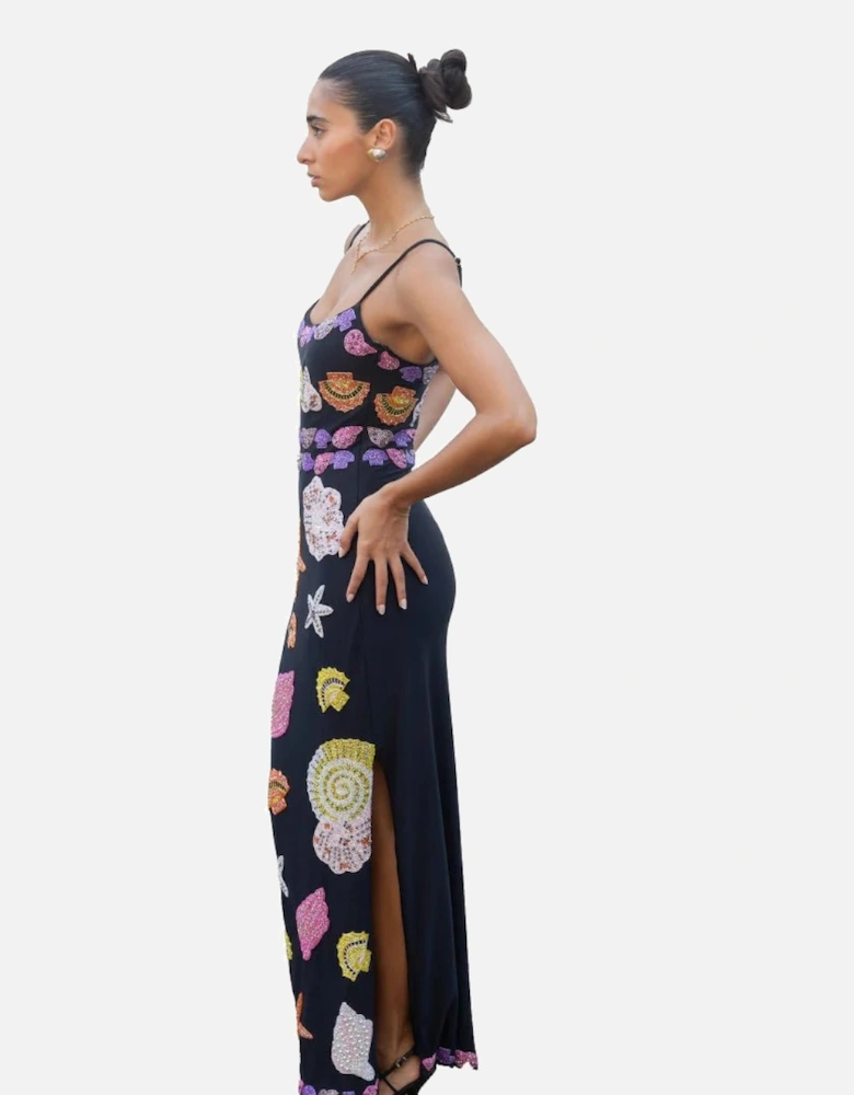 New York Strapped Dress Black