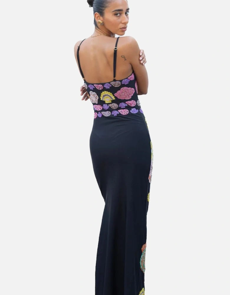 New York Strapped Dress Black