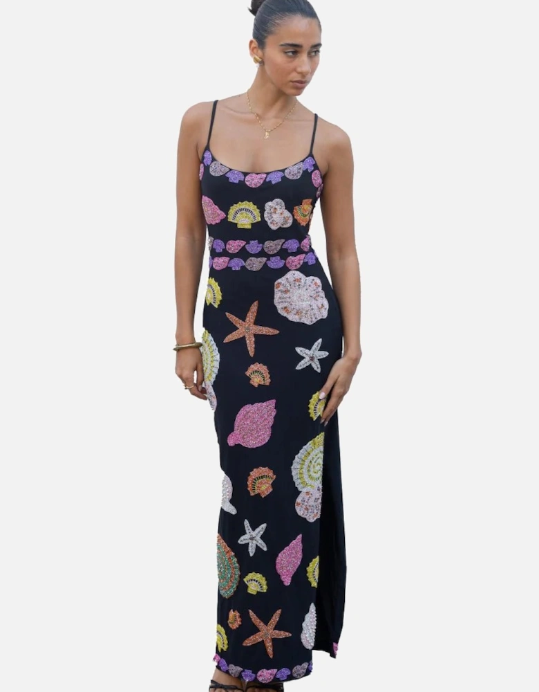 New York Strapped Dress Black