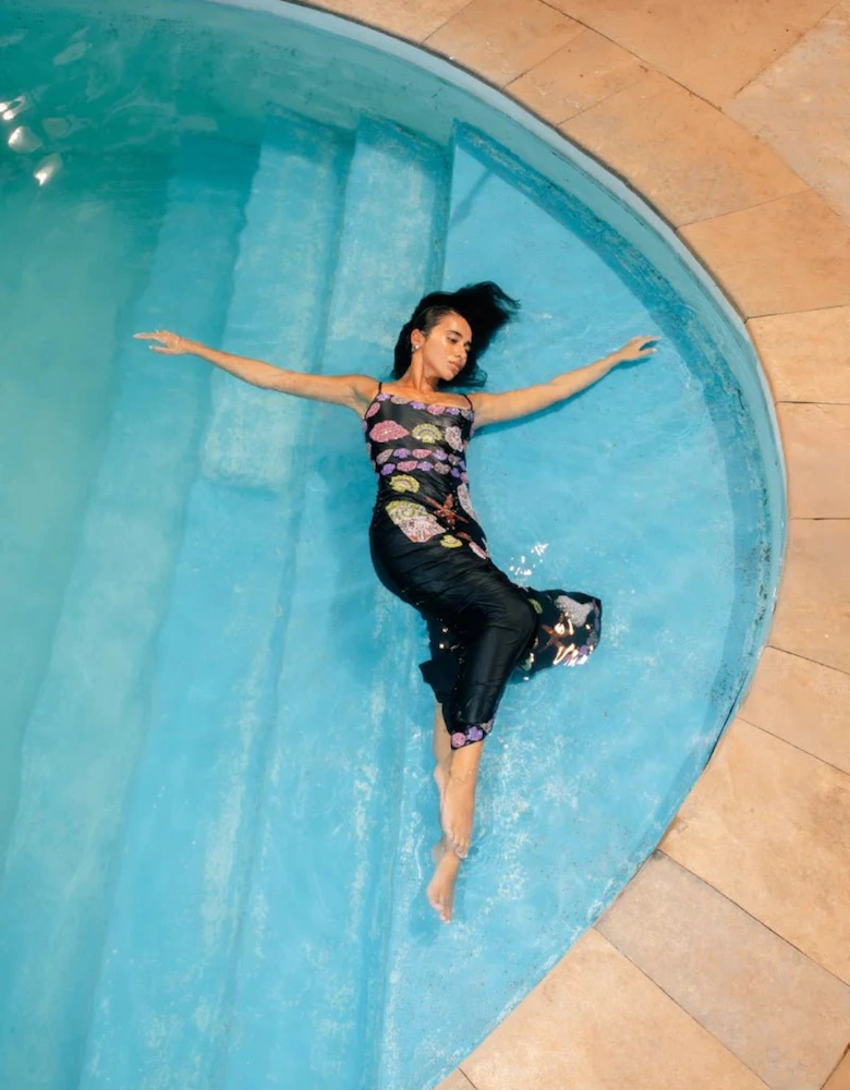 New York Strapped Dress Black