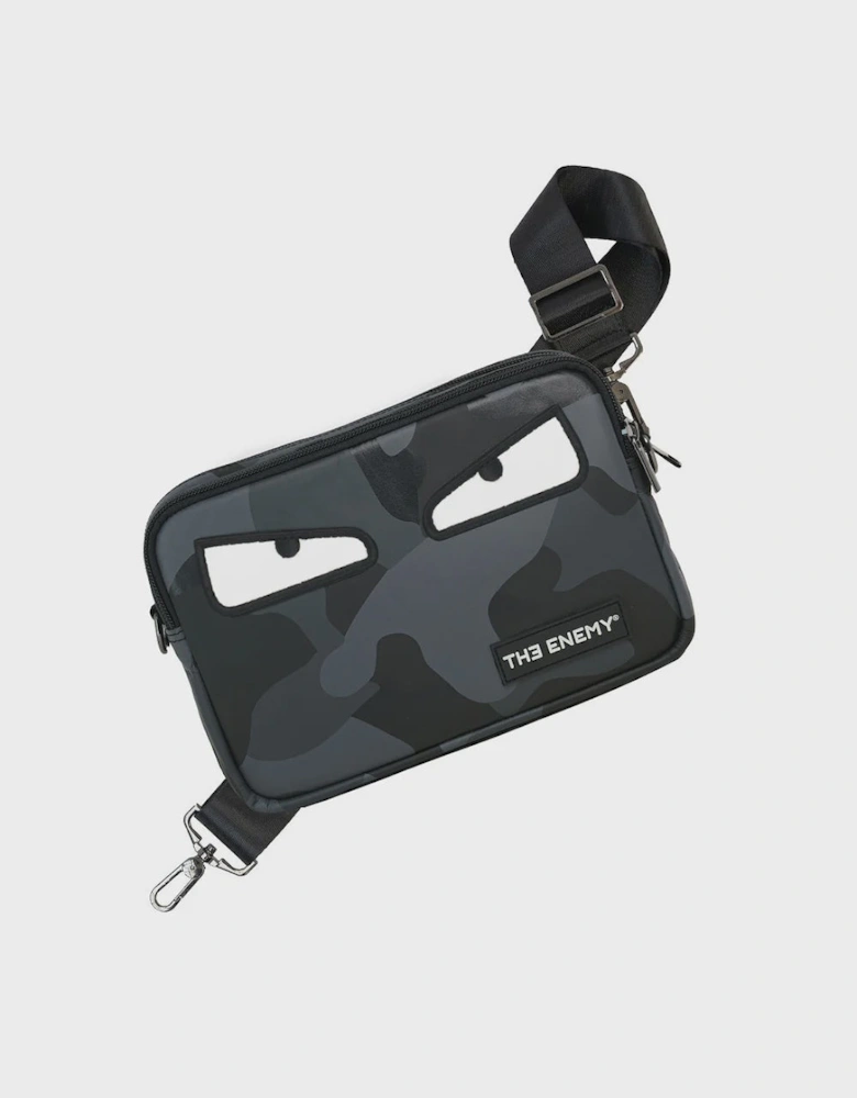 Eyes Camo Crossbody Bag - Black Camo
