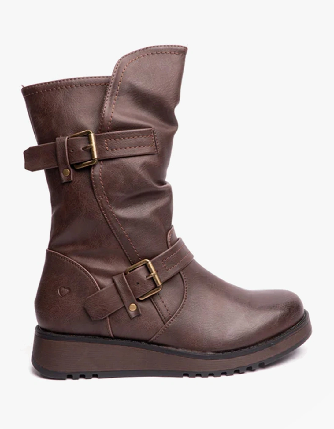 Women's Heavenly Feet HANNAH4 Womens Mid Calf Boots Chocolate - Brown - Size: 4