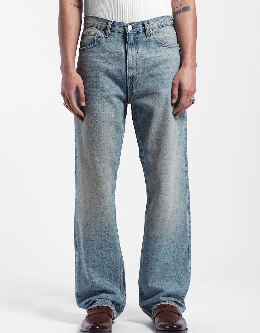 Omar Relaxed Denim - Stream Sky Aged, 5 of 4