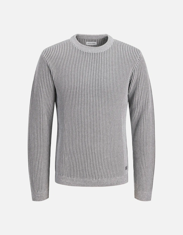 JJE Dover Knit Crew Neck Sweater – Light Grey Melange