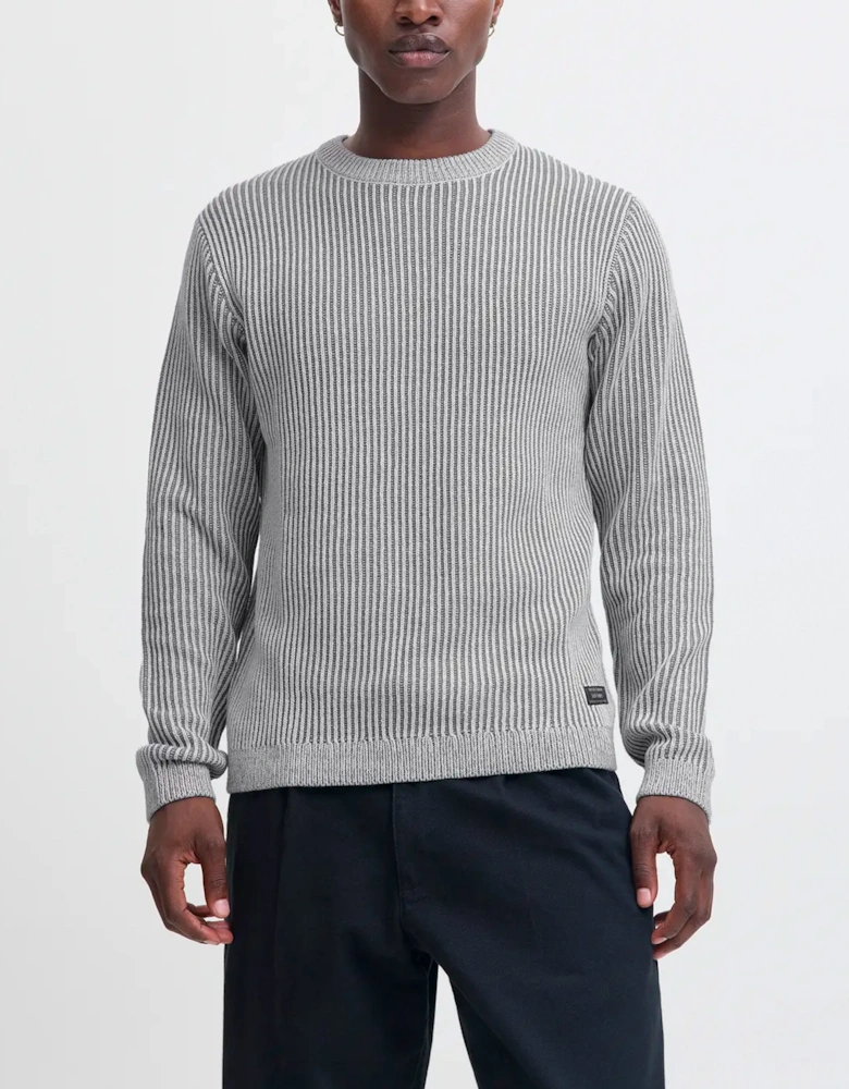 JJE Dover Knit Crew Neck Sweater – Light Grey Melange