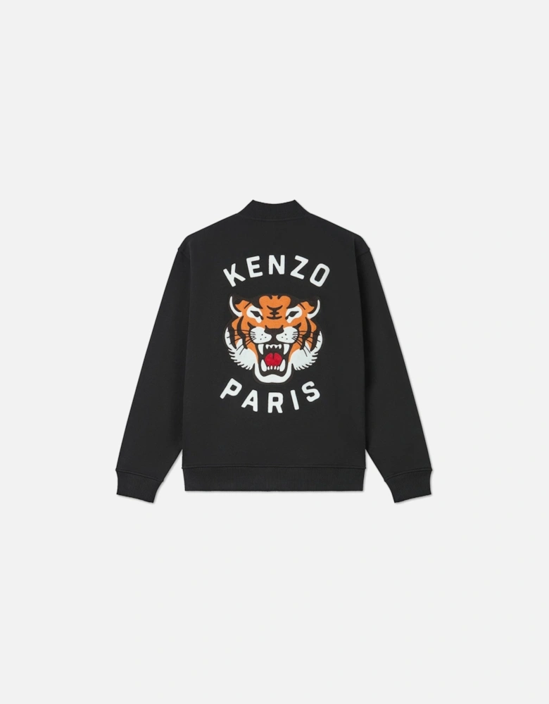 Men's Black Lucky Tiger Bomber Jacket