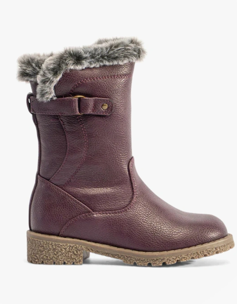 CHARLOTTE Girls Calf Boots Purple