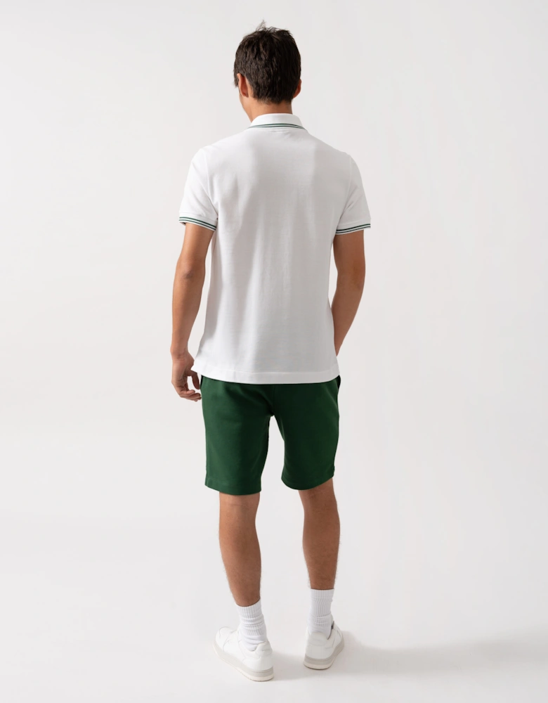 Mens Tipped Polo Shirt - White 001