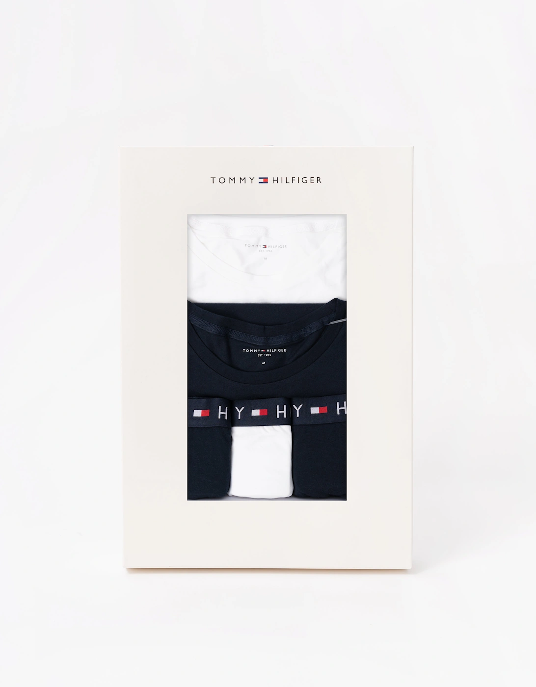 Tommy Hilfiger Men's Tommy Hilfiger Mens Trunk & T-Shirt Gift Set - White/Desert Sky - White Desert Sky