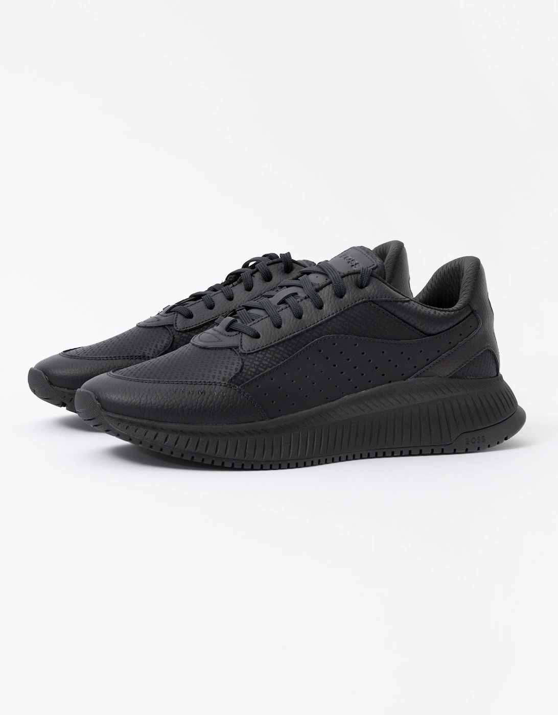 Hugo Boss Men's Black Boss Orange Ttnm Evo Trainers With Monogram Jacquard - 005 - Size: 12
