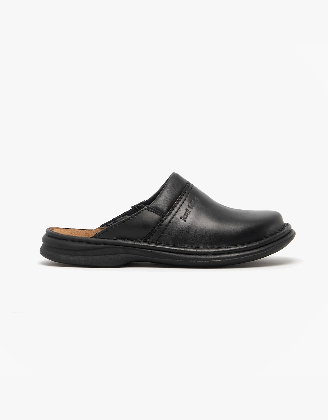 Men's Josef Seibel MAX Mens Leather Mule Clogs Black - Size: 11