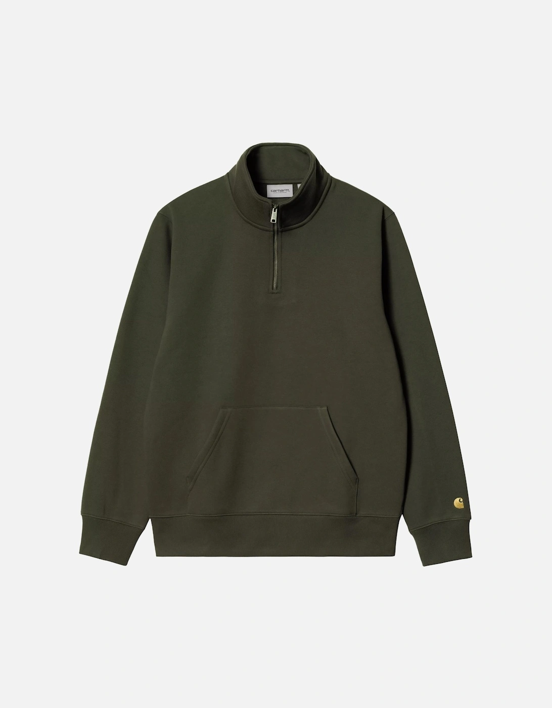 Chase Neck Zip Sweatshirt Olive/Gold, 5 of 4