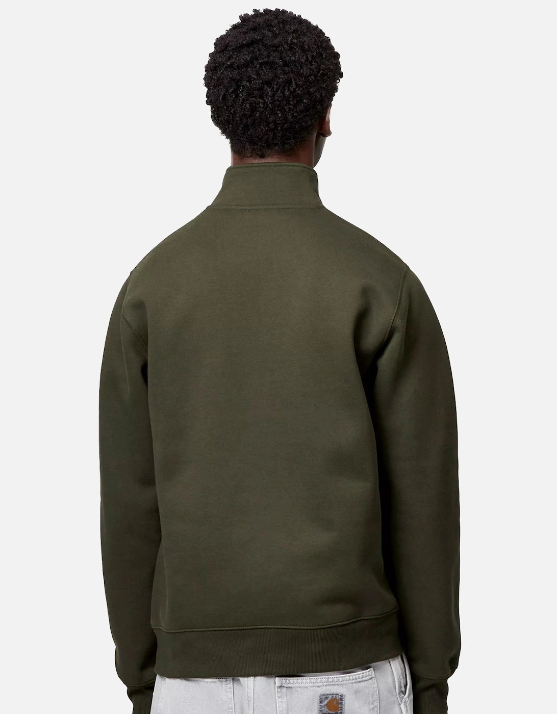 Chase Neck Zip Sweatshirt Olive/Gold