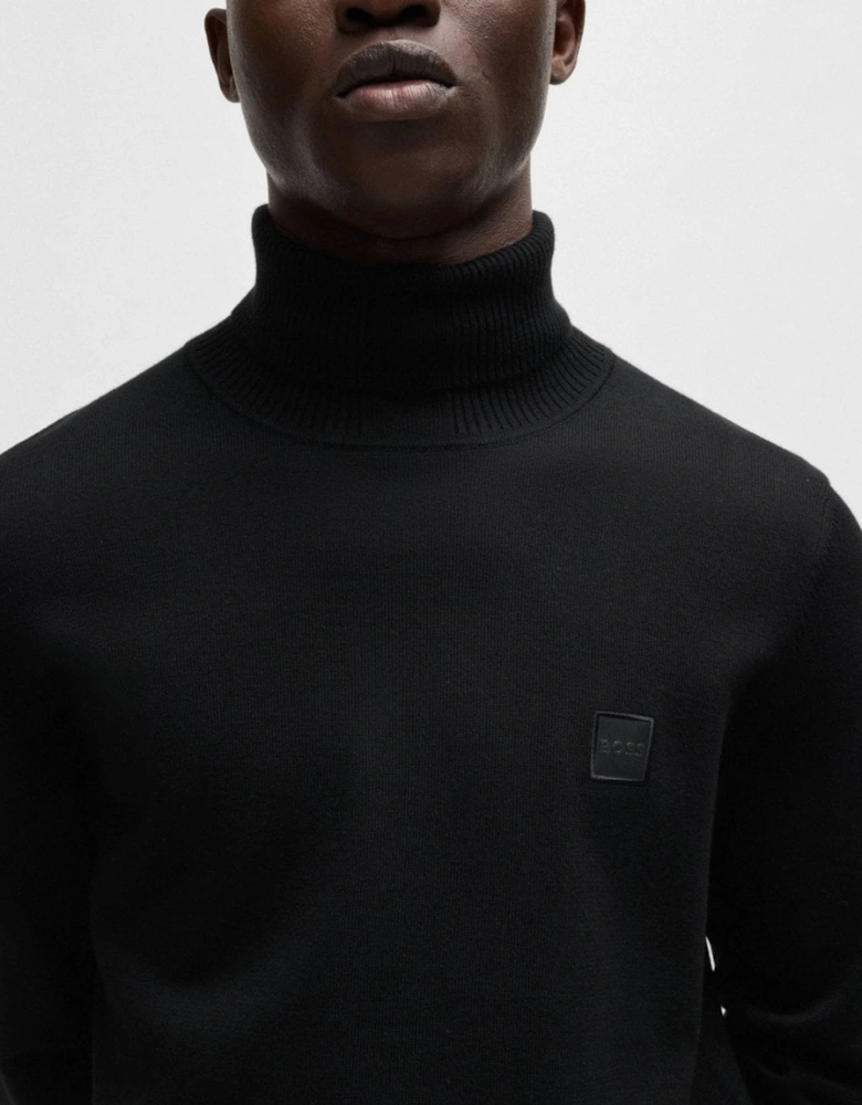 BOSS Orange Akiro Mens Funnel Neck Jumper - Black 001