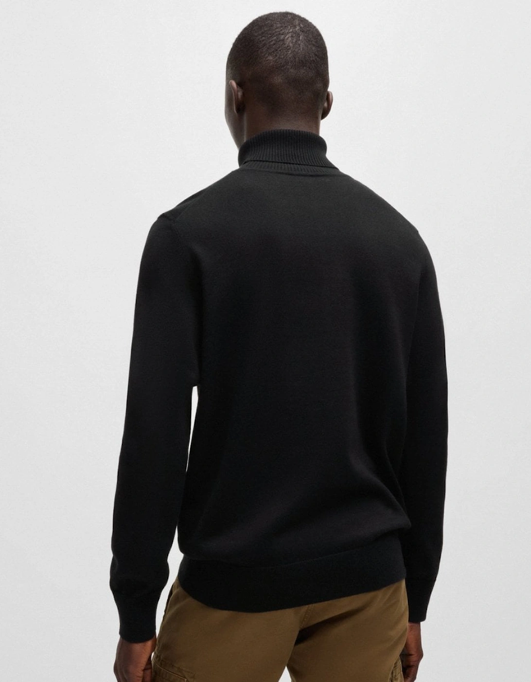 BOSS Orange Akiro Mens Funnel Neck Jumper - Black 001