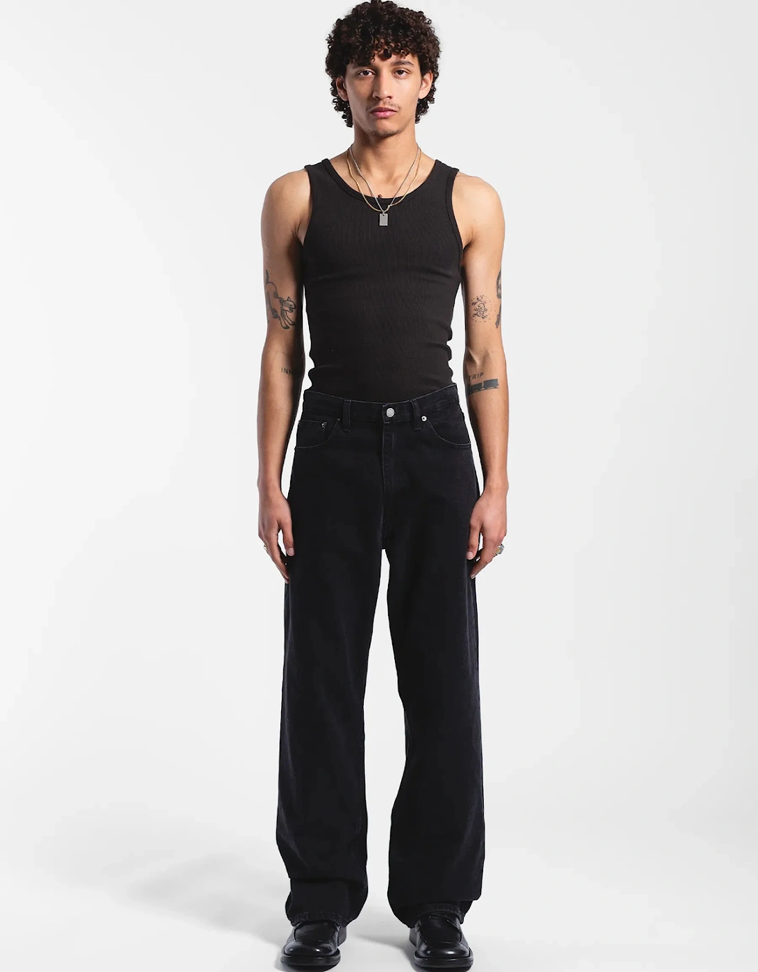 Omar Relaxed Denim - Worn Black