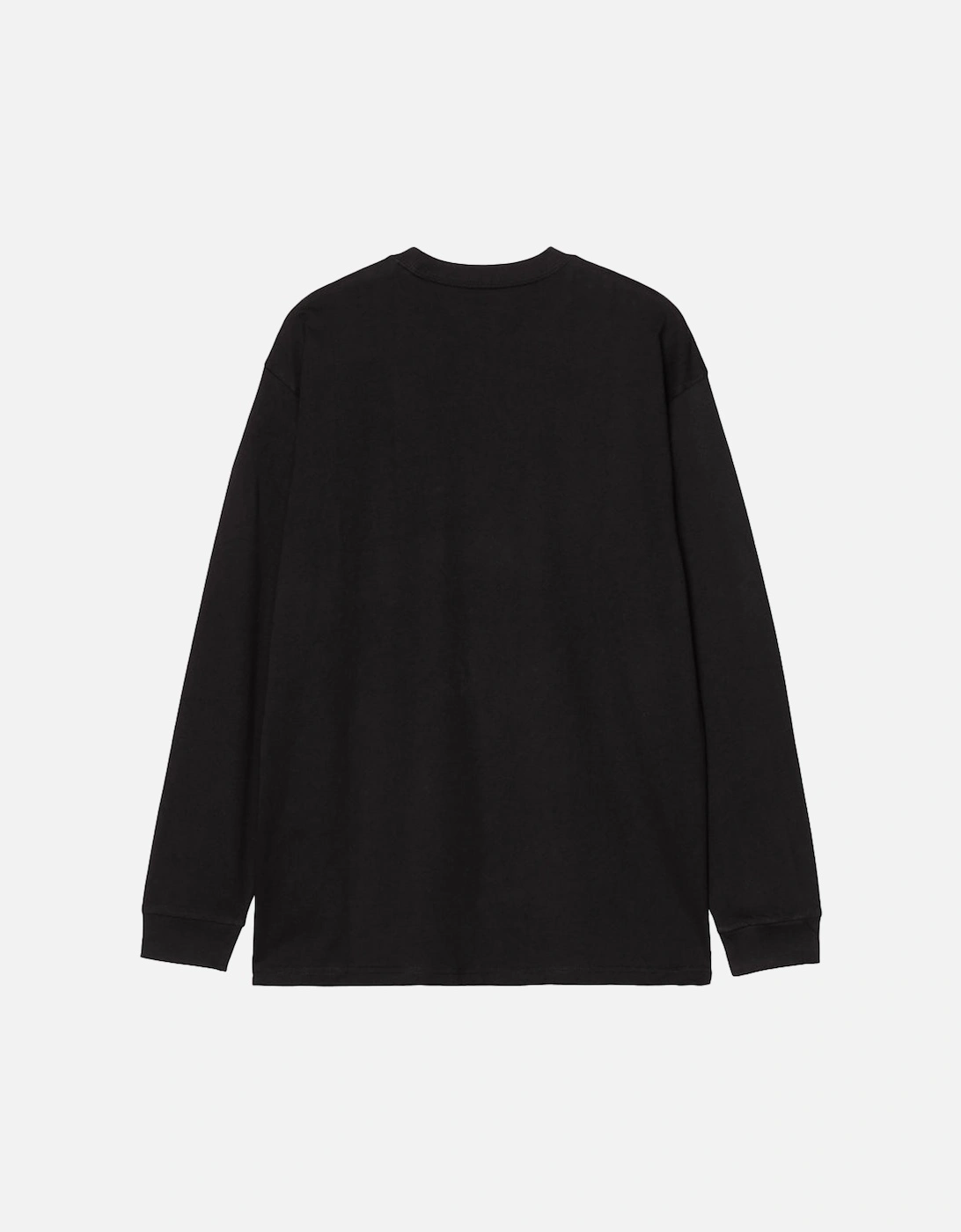 Long Sleeve Pocket Heart T-Shirt Black/Red