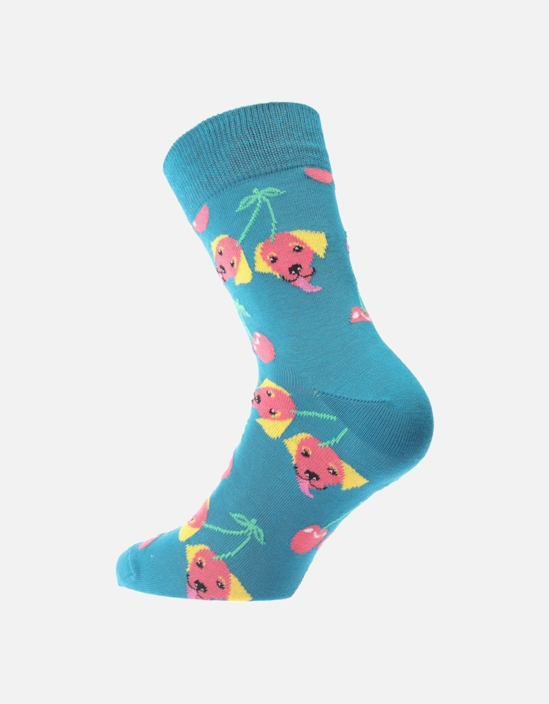Cherry Dog 1/2 Crew Socks
