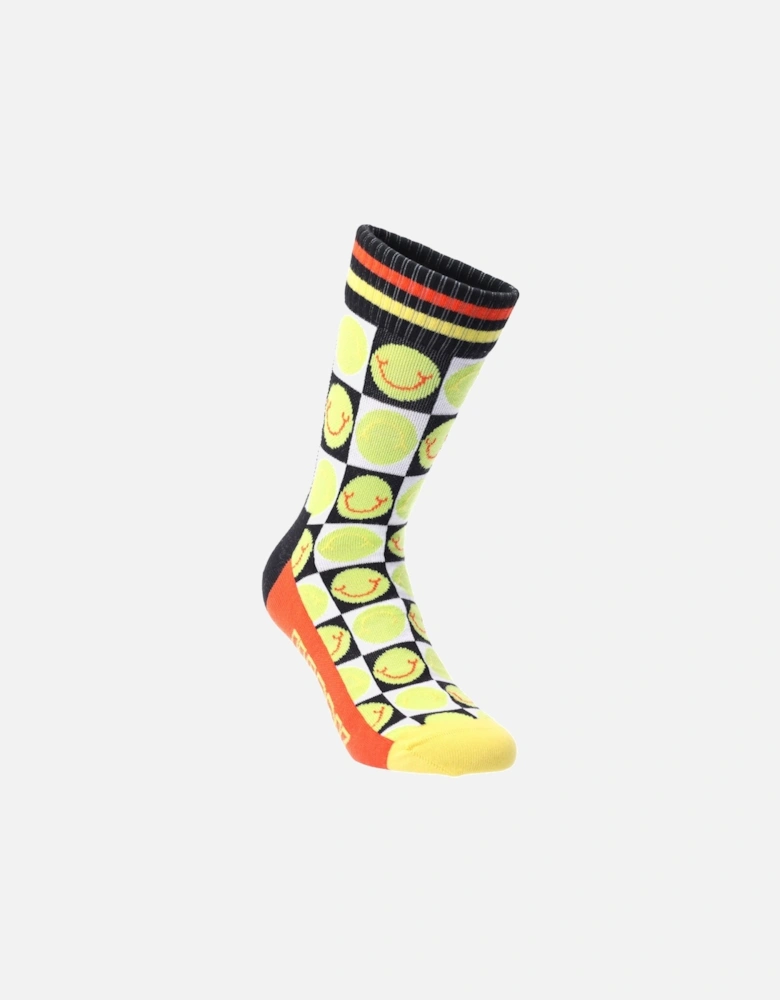 Athletic Happy Check 3/4 Crew Socks