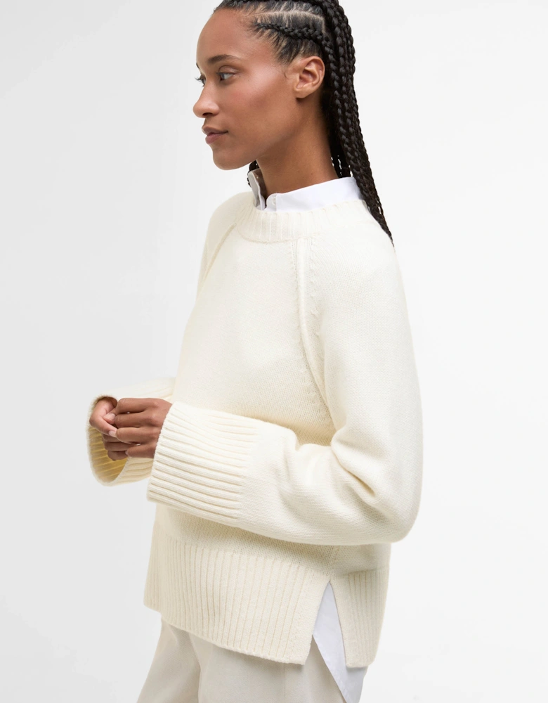 Ashdon Womens Knitted Jumper - Ecru