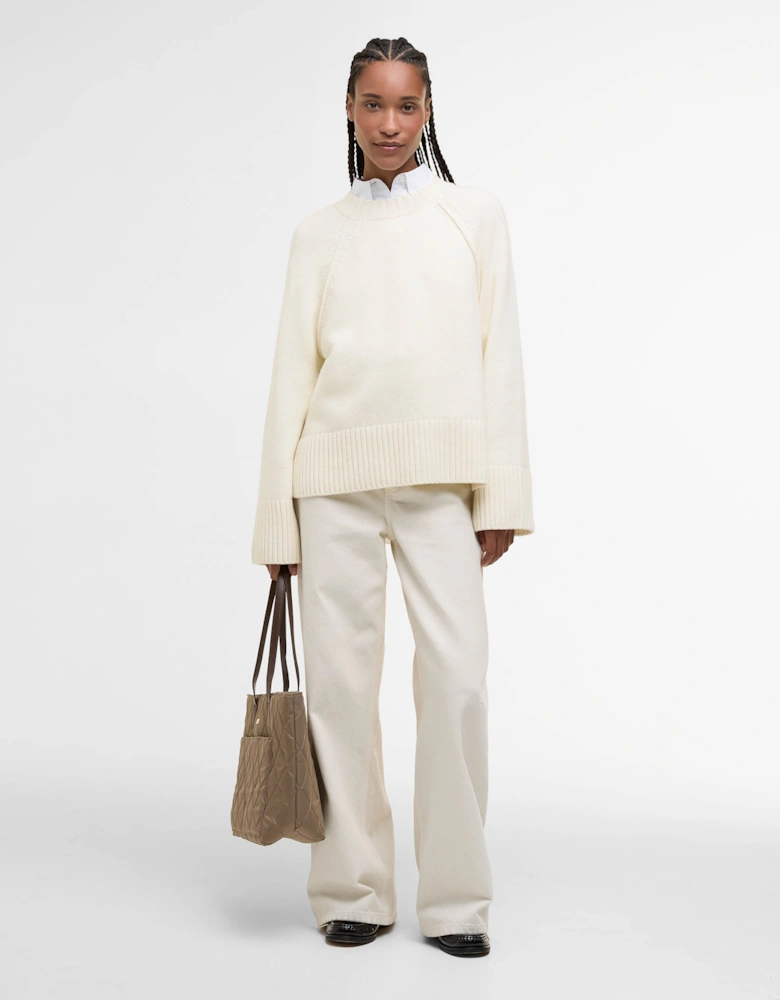 Ashdon Womens Knitted Jumper - Ecru