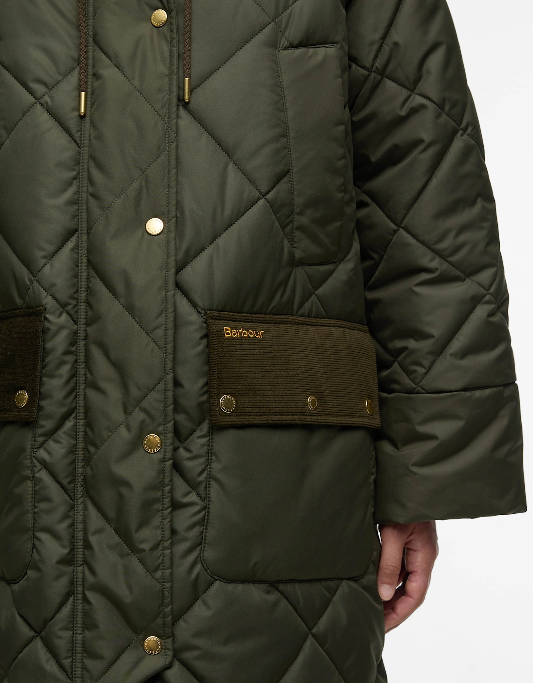 Braidley Womens Quilted Jacket - Olive/Ancient Tartan