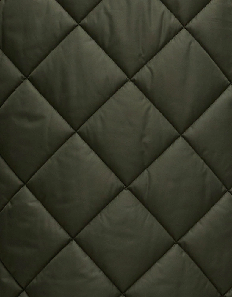 Braidley Womens Quilted Jacket - Olive/Ancient Tartan