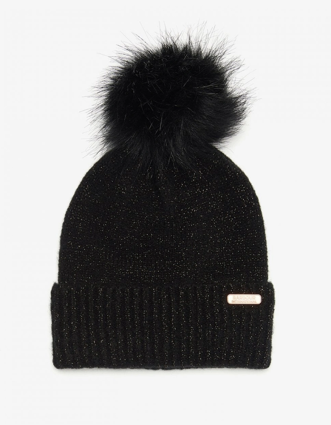 Sparkle Womens Beanie/Scarf - Black