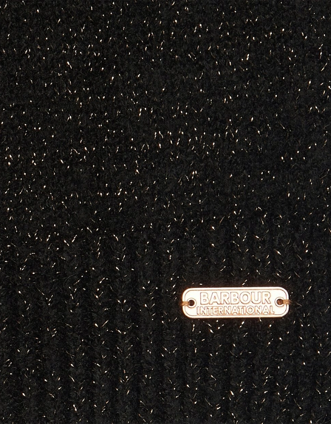 Sparkle Womens Beanie/Scarf - Black