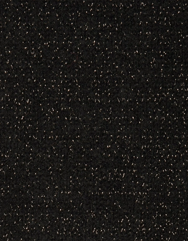 Sparkle Womens Beanie/Scarf - Black