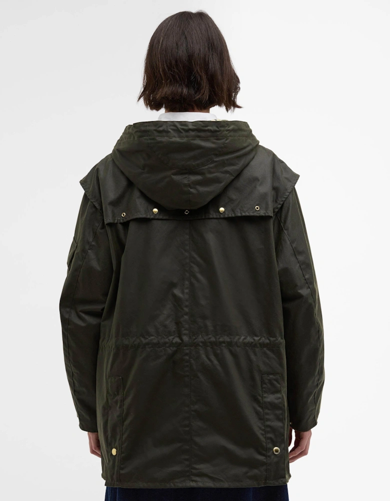 Aberford Womens Wax Jacket - Archive Olive/Ancient Tartan