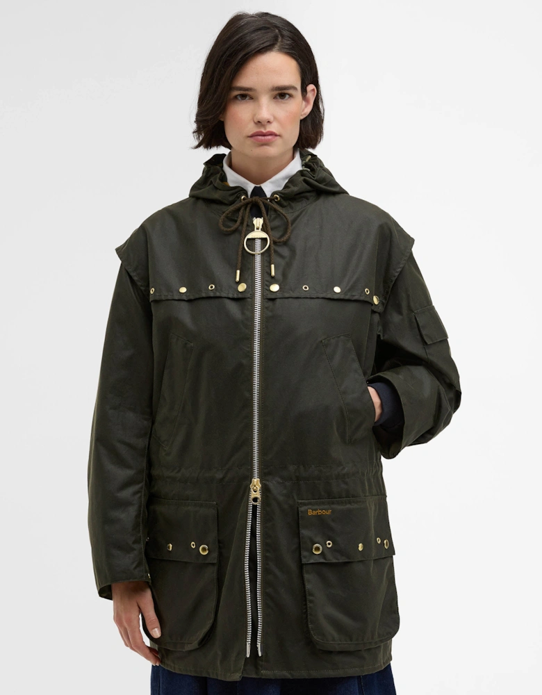 Aberford Womens Wax Jacket - Archive Olive/Ancient Tartan