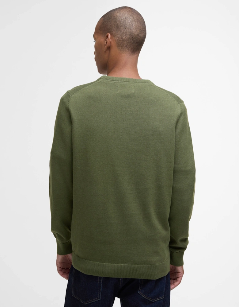 Pima Cotton Mens Crew Sweatshirt - Winter Moss